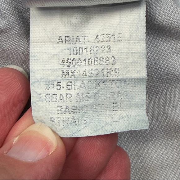 Ariat Rebar M5 Straight Leg Jeans Raw Hem Med/Dark Blue Sz 40x32 - Picture 15 of 16